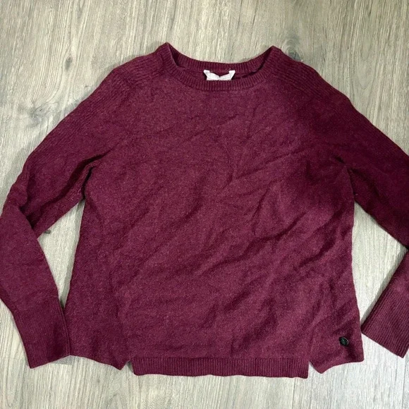 Royal Robbins Women’s Wool Blend Trim Fit Size Large Red Pullover Sweater Soft - Picture 10 of 14